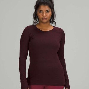 Lululemon Swiftly Tech Long Sleeve Shirt 2.0 Yogo Pop Cassis/Black